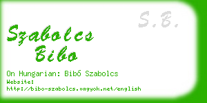 szabolcs bibo business card
